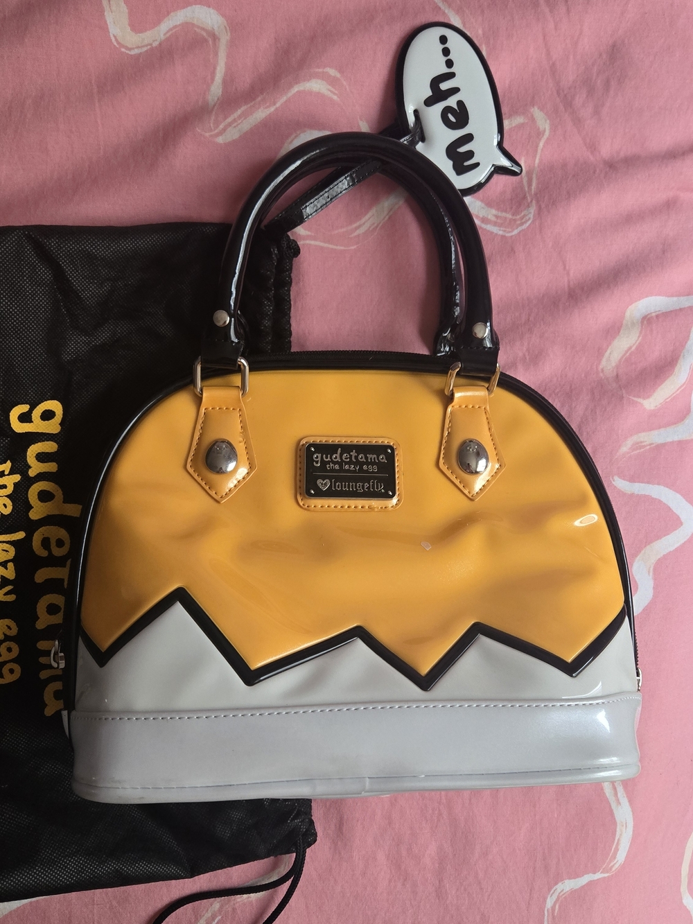 Gudetama Yellow & White Mini Handbag - Sanrio - Picture 4 of 5